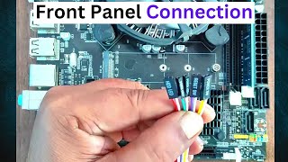 CPU Front Panel Connection  How to connect power button to motherboard in Hindi [upl. by Gnus264]