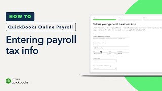 How to enter your payroll tax info in QuickBooks Online Payroll [upl. by Raknahs]