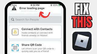 How To Fix Roblox Error Loading Page  How To Fix Error Loading Page On Roblox [upl. by Dita39]