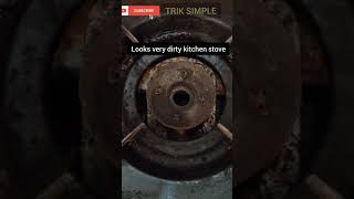 QUICKLY CLEAN A DIRTY STOVE ONLY WITH SHORTS foryou [upl. by Nelleyram]