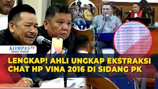 Full Terungkap Ahli Beberkan Ekstraksi Chat Vina Tahun 2016 di Sidang PK Ada Riwayat SMS Hilang [upl. by Epolenep]