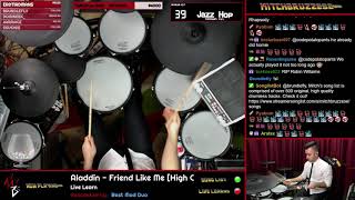 Friend Like Me  Robin Williams  Aladdin Drum Cover  Live Learn [upl. by Ekal735]