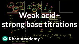 Weak acid–strong base titrations  Acids and bases  AP Chemistry  Khan Academy [upl. by Ethban]