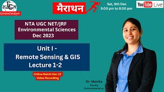 UGC NET Environmental Sciences  UNIT I  Remote sensing Part 1 [upl. by Cindy]