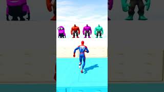 GTA 5 Epic Ragdolls  Spider Man vs Hulk amp PINK Minions jumps\fails EP139 gta shorts spiderman [upl. by Aerdnac]