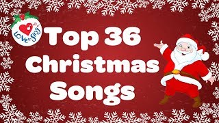 Top 36 Popular Christmas Songs and Carols Playlist 🎅 [upl. by Ekenna]