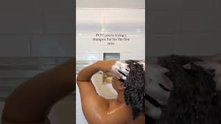 Shampoo bar on natural hair naturalhairtutorial haircare washday washdayroutine shampoobars [upl. by Akiner]