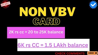 NON VBV CARD  WITH PROOFS [upl. by Marashio497]