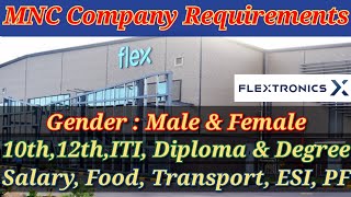 Flextronics  MNC Comapany  Salary 15k  Male amp Female  Manufacturing Jobs in Chennai today 2024 [upl. by Tomkin]