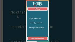 TOEFL Grammar Practice 356  Structure Questions Comparison [upl. by Adah]