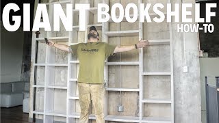 13ft Tall Rolling Ladder Bookcase  Woodworking Madness [upl. by Archibold823]