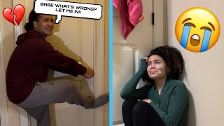 CRYING WITH THE DOOR LOCKED PRANK [upl. by Latsirhc]