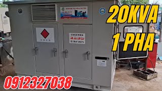 Máy phát điện nhật bãi chạy dầu 20kva 1 pha thùng siêu cách âm LH  0912327038  Máy phát điện Denyo [upl. by Arrak]