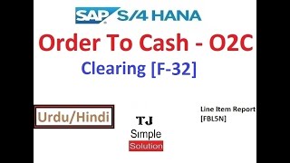 SAPFISDO2C10  Clearing Billing amp Incoming Payment in SAP S4Hana  F32  UrduHindi [upl. by Oinotnanauj]