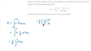 Deriving the Mean and Variance of a Continuous Probability Distribution [upl. by Laerol928]