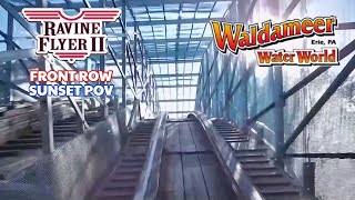 Ravine Flyer II Front Row Sunset POV  Waldameer Park [upl. by Adriell896]