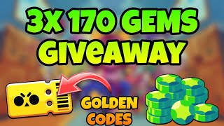 170 Gems  Golden Codes Giveaway 😍 ShootingStarrDrops [upl. by Suinuj]