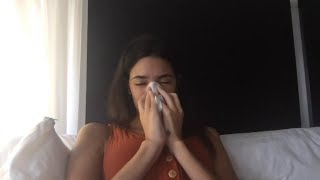 Female americans sneeze and blow their noses [upl. by Katushka]