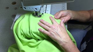 Making a TShirt 9  Coverstitch Machine Without Autothread Cutoff  T Shirt Hem [upl. by Jobie]