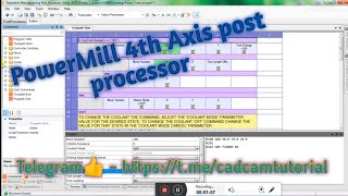 PowerMill 4 Axis Post Processor [upl. by Frieder]