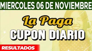 Resultado del sorteo Cupon Diario del Miércoles 6 de Noviembre del 2024 [upl. by Yatzeck]