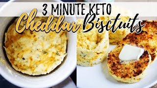 3 Minute Keto Coconut Flour Bread  Cheddar Biscuits [upl. by Aiekahs]