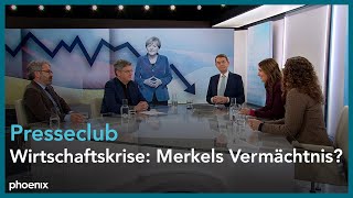 presseclub  Wirtschaftskrise Merkels Vermächtnis  011224 [upl. by Asiulana744]