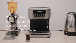 Bahas Mesin Espresso Murah 1 Jutaan dari Ferratti Ferro fcm2009B setelah 1 tahun pemakaian [upl. by Suolhcin]