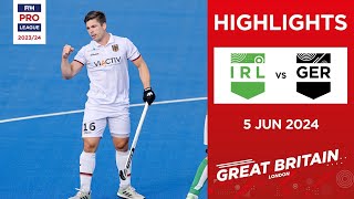 FIH Hockey Pro League 202324 Highlights  Ireland vs Germany M  Match 2 [upl. by Caz]