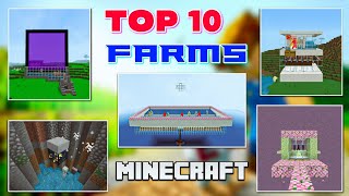 Top 10 Easy Best amp Most Efficient Survival Farms Tutorial For Minecraft Pocket Edition And Bedrock [upl. by Gottuard834]