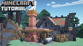 Minecraft  Blacksmith Workshop amp House Tutorial How to Build [upl. by Gilson]