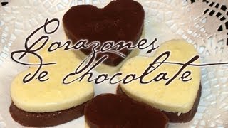 Corazones de chocolate blanco y negro Dukan  Receta fase crucero [upl. by Schreiber]