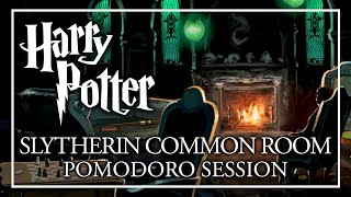 STUDY in the SLYTHERIN COMMON ROOM  Pomodoro Session  Harry Potter ASMR [upl. by Serle695]