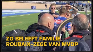 Herbeleef de finale van ParijsRoubaix 2023 met de familie van Mathieu van der Poel  WIELERFLITS [upl. by Pokorny]