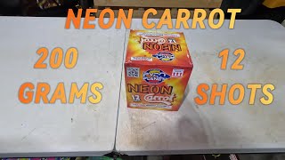 NEON CARROT 200 GRAM CAKE FROM PYRO PLANET fireworks pyro 4thofjuly pyroaddicts demo [upl. by Riobard]