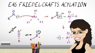 FriedelCrafts Acylation Reaction Mechanism EAS Vid 7 by Leah4sci [upl. by Enelaehs538]