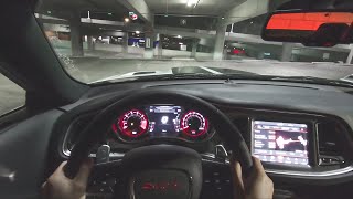 2018 Dodge Challenger Hellcat Widebody  POV Night Drive [upl. by Mosa578]