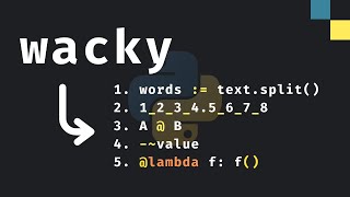 5 Wacky Python Features [upl. by Ahsienor323]