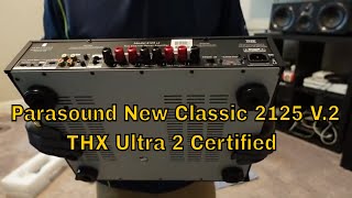 Parasound 2125 V 2 THX Ultra 2 Amplifier 150 Watts  Unboxing  Home Theater Audio [upl. by Deppy]