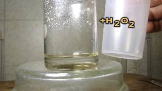 Titanium IV hydroxide nitric acid and hydrogen peroxide [upl. by Sirmons]