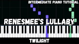 Twilight  Renesmees Lullaby Intermediate Piano Tutorial [upl. by Lasser]