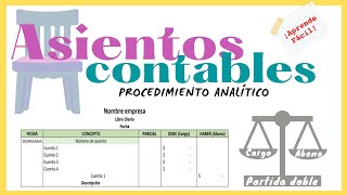 CÓMO HACER ASIENTOS CONTABLES Procedimiento Analítico ✅ APRENDE FÁCIL📝 [upl. by Molloy]