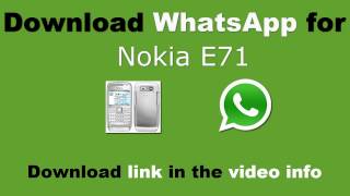 WhatsApp pour Nokia E71 [upl. by Tallu305]