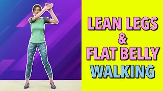 Leaner Legs amp Flatter Belly by Walking at Home [upl. by Ayahs]