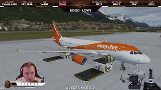 P3D v42 Innsbruck RNAV rwy 08 Approach  LOWI  Part One [upl. by Hannon]