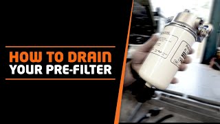 How to drain your PREFILTER [upl. by Garett]