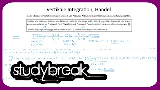 Vertikale Integration Handel  Preistheorie [upl. by Huston387]