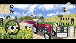 Tractor driving 3d gameplay driving farming tractor trolley games [upl. by Oiram]