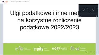 Zmiany w ulgach PIT dla przedsiębiorców Rozliczenie za 2022 rok [upl. by Liahkim]