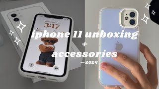 iphone 11 unboxing in 2024  accessories [upl. by Trinl]